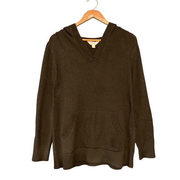 Market & Spruce Black Hooded Lightweight Sweater Large - Picture 7 of 7